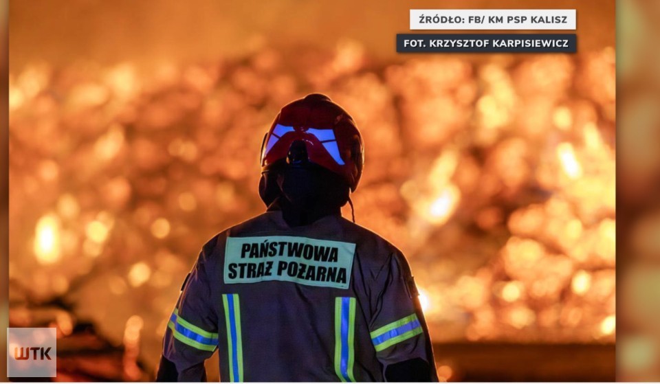 Ogromny pożar niedaleko Kalisza