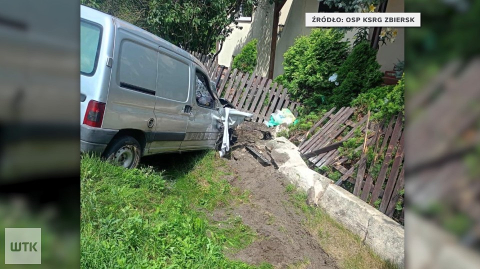 Tragiczny wypadek w regionie. 84-letni kierowca wjechał samochodem w ogrodzenie