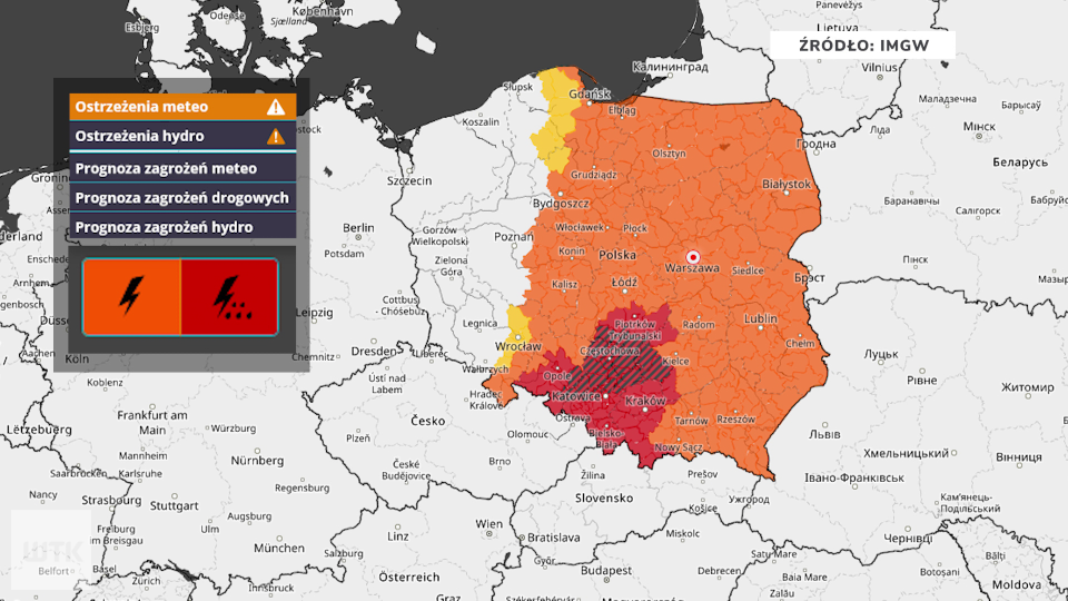IMGW ostrzega aż 15 wielkopolskich powiatów