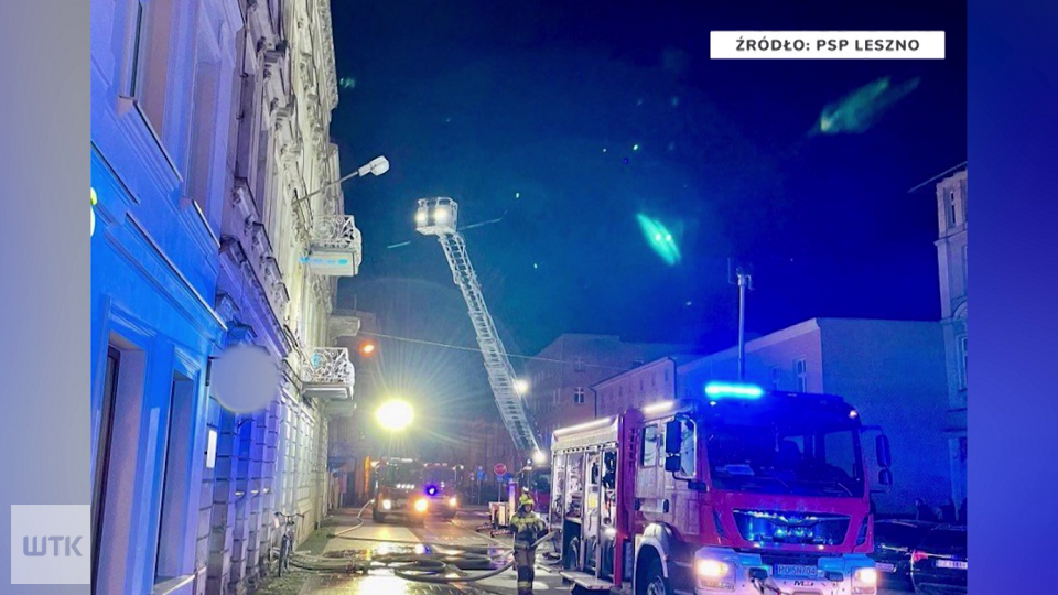 Pożar z tragicznymi skutkami w centrum Leszna