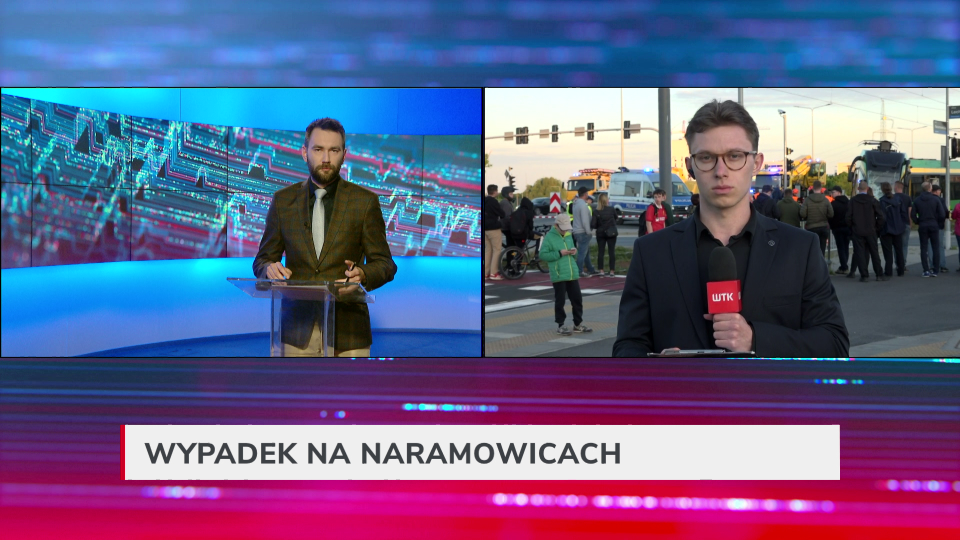 Zderzenie tramwaju z samochodem ciężarowym w Poznaniu. Lądował śmigłowiec LPR